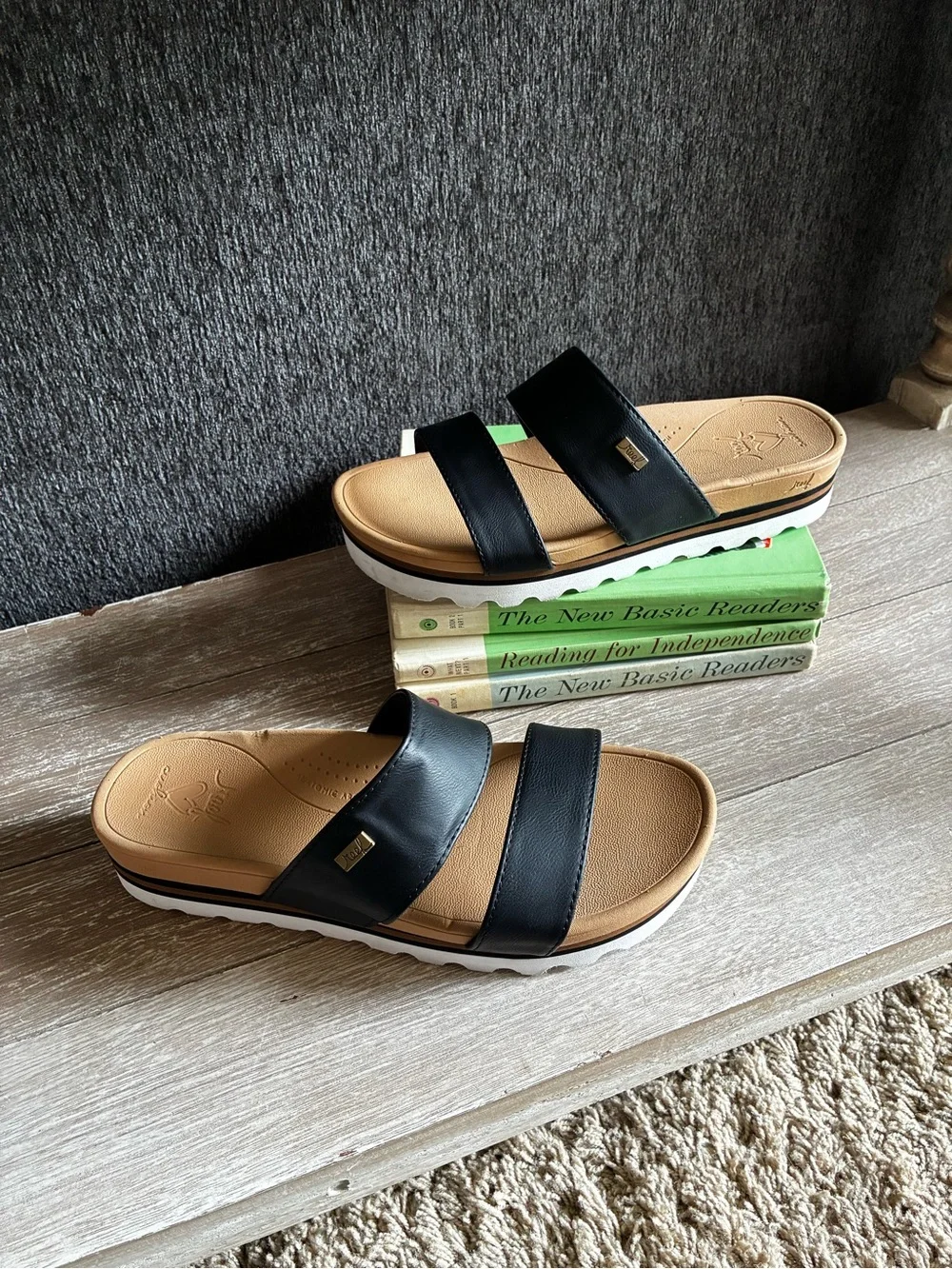 Reef Black Banded Horizon Hi Platform Sandals